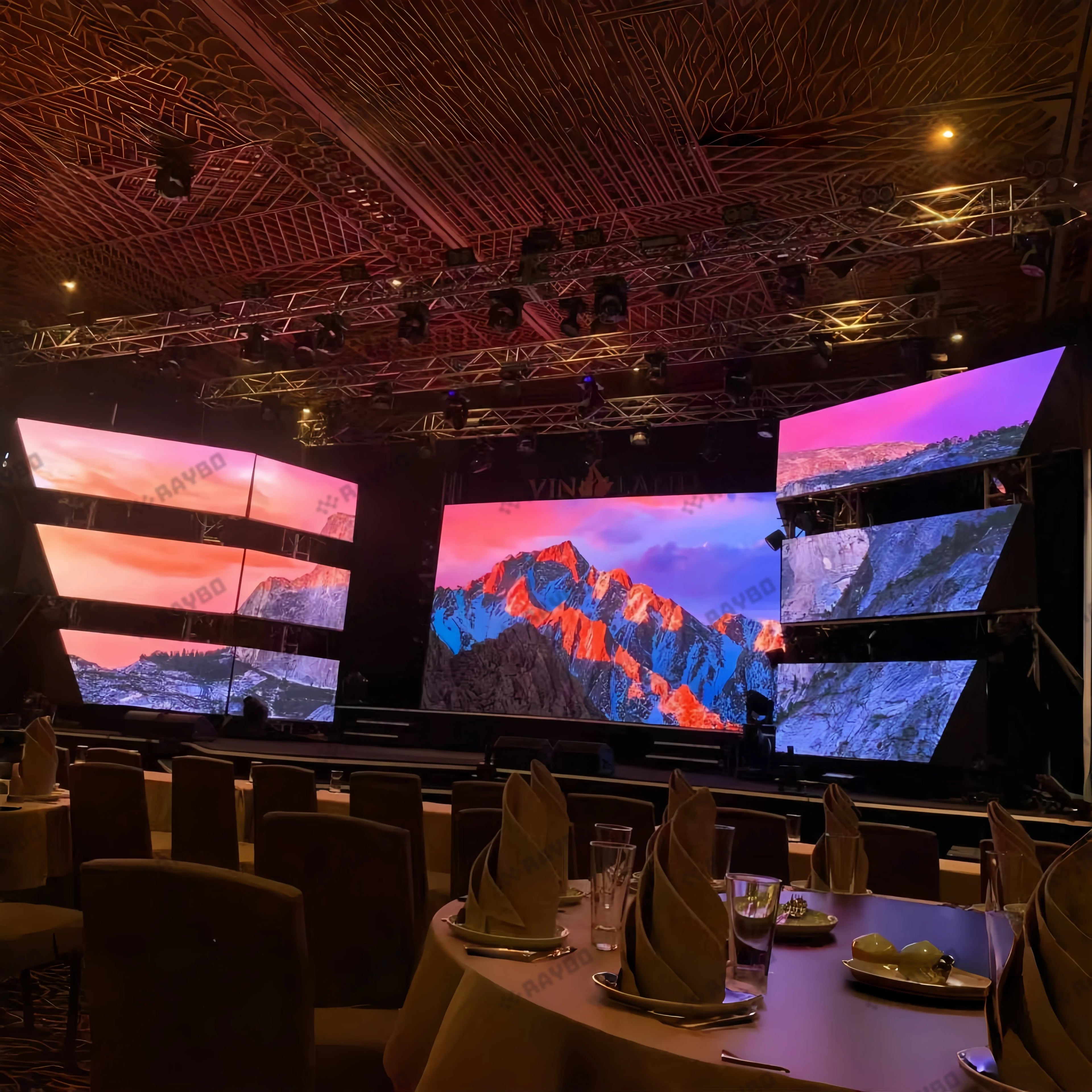 RAYBO HD Indoor Rental LED Display Screen High Definition 4K High Brightness Suitable for Stage and Concerts