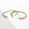 YF3816 Stainless Steel Minimalist Waterproof Jewelry 18k Gold Plated Hypoallergenic Mirror Opening Water Droplet Bracelet