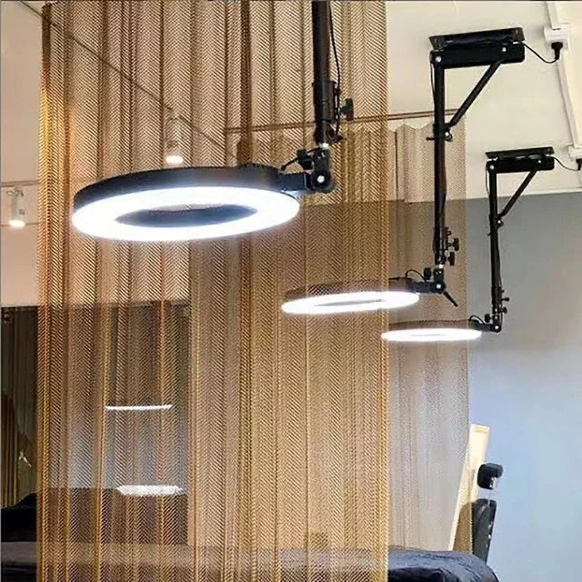 Adjustable Wall Lamp Flexible Ring Light 18 21 Inches Led Ceiling Lighting for Barber Shop