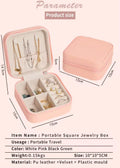 Wholesale Custom Mini Square Velvet PU Leather Jewelry Box Small Storage Organizer for Travel for Travel