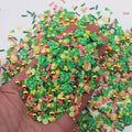 1KG/bag Xmas Themed Christmas Trees Mixed Socks Clay Slices Sprinkles Gold Beads Figurine Non-toxic for DIY Crafts Filling Slime