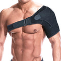 Adjustable Breathable Gym Sports Care Single Shoulder Support Back Brace Guard Strap Wrap Belt Band Pads