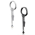 Direct Sales Manufacturer Men's Stainless Steel Ear Rings Long Street Hop Less Piercing Clip Jewelry Findings Components