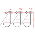 3.5G/5.6G/6.2G Mushroom Shape Steel Wire Soft Worm Lures Lead Jig Head Rock