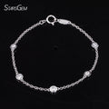 Starsgem Custom Jewelry Bezel 2.5mm Round Brilliant Cut Lab Diamonds 14K Gold Bracelets