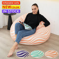 Hot Sale New Inflatable Sofa Single Spherical Sofa PVC Lazy Sofa Zebra Striped Inflatable Chair