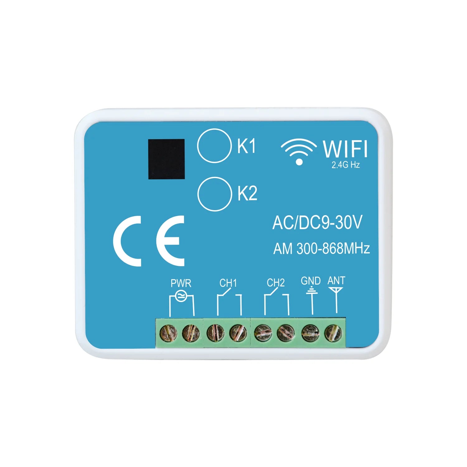 AC/DC 9V~30V 2-Channel 300-868.8MHz Universal WiFi Receiver YET402WFR-MF(V3.0) for School & Hospital Use