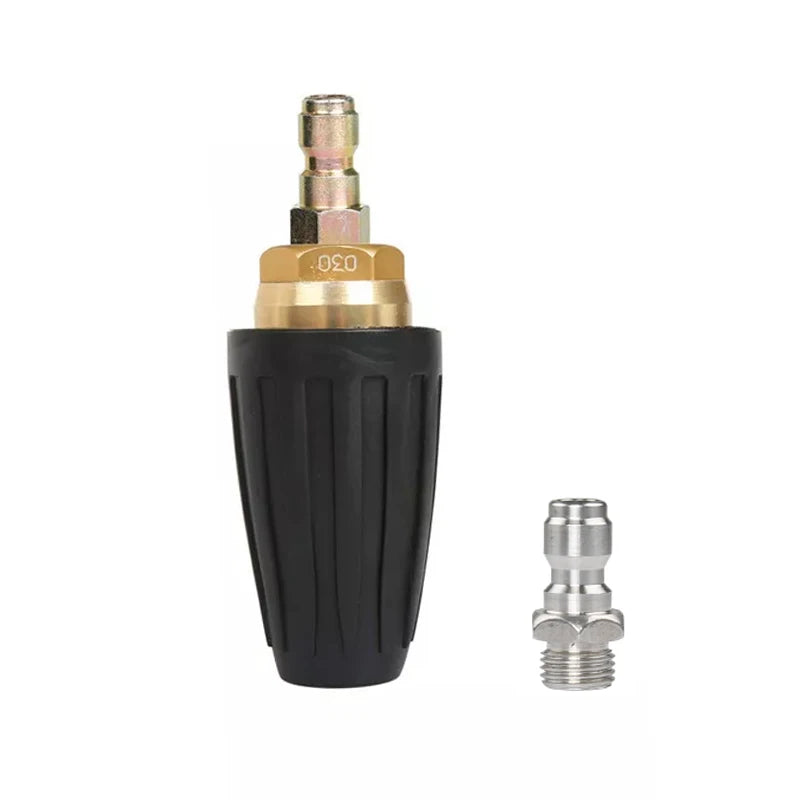 SPS 3000 PSI Solid Brass High Pressure Washer Turbo Nozzle Quick Connect Rotating Aluminum Water Nozzle