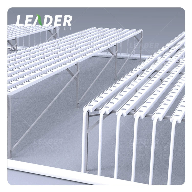 PVC Plastic 100x50mm NFT Channel Agricultural Greenhouse NFT Hydroponics Water Circulation Vegetable Growing