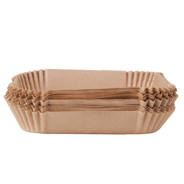 New Style Rectangular Air Fryer Oven Baking Paper for Cooking with Brown Color