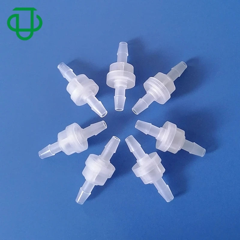 JU 3/16 Inch 4.8mm Barbed Water Treatment Plastic Spring One Way Check Non Return Valve