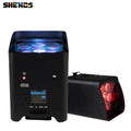 Shehds Wireless Remote Control Wifi APP Smart LED Par 6x18W 6in1 RGBAW+UV Battery Lighting for Party Stage