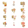 Zuola Fashion Jewelry Piercing Earring 18K Real Gold Plated Hypoallergenic Vintage Cute Drop Studs Earring for Women