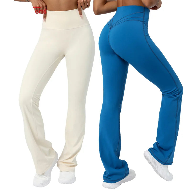 2025 New XXL Women's Active Gym Wear High Waist Flare Yoga Leggings Quick Dry Spandex Leggings for Women Yoga Fitness Workout