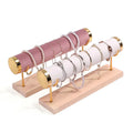 New Beautiful 1 Bar Gold Metal Wood Base Jewelry Bracelet Chains Display Stand Holder