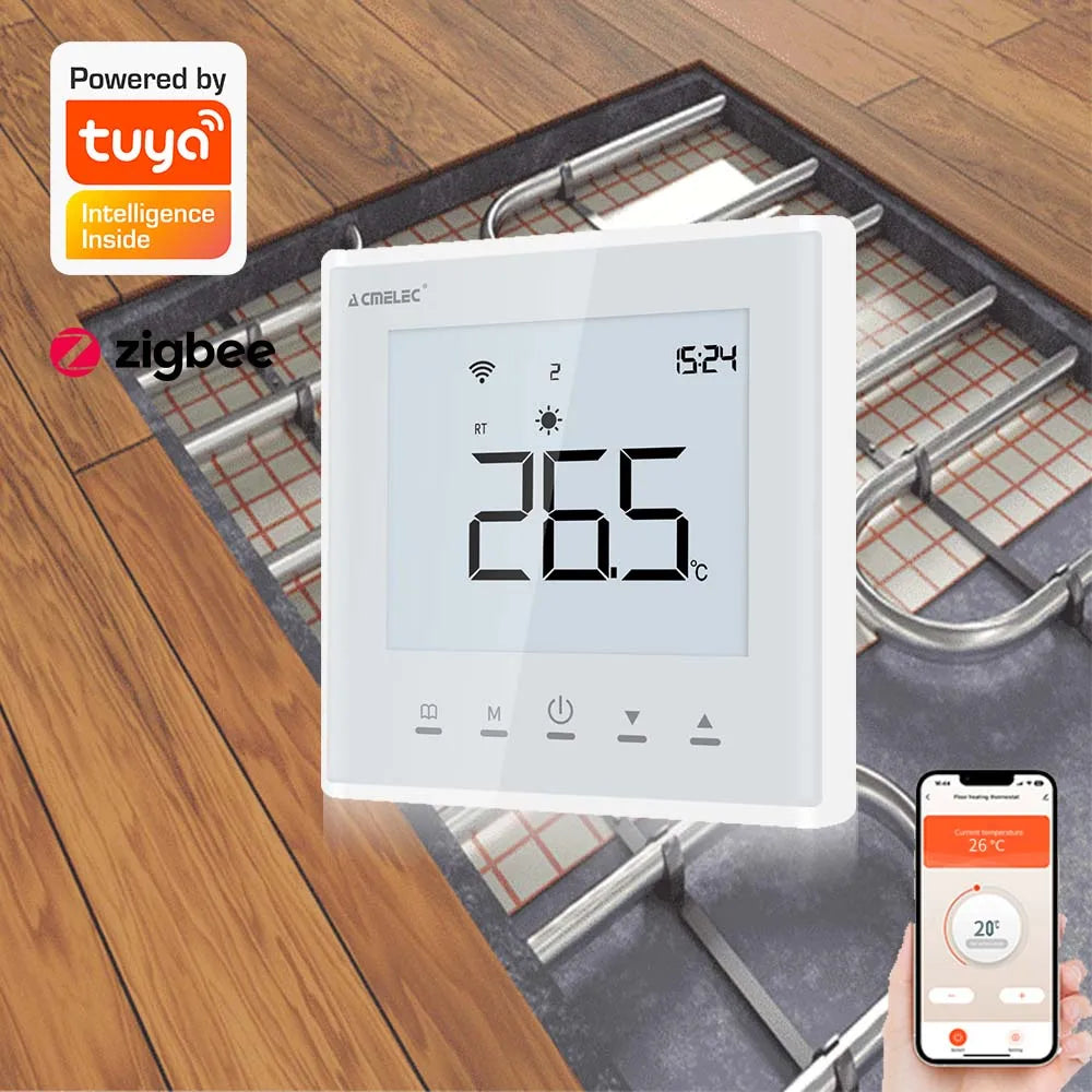 WiFi Smart Thermostat Temperature Controller for Water/Electric Floor Heating Water/Gas Boiler Touch Botton Panel