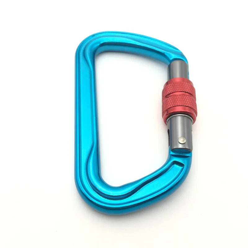 Aluminium 30KN Anodized Screwgate Carabiner Hook for Heavy Industry