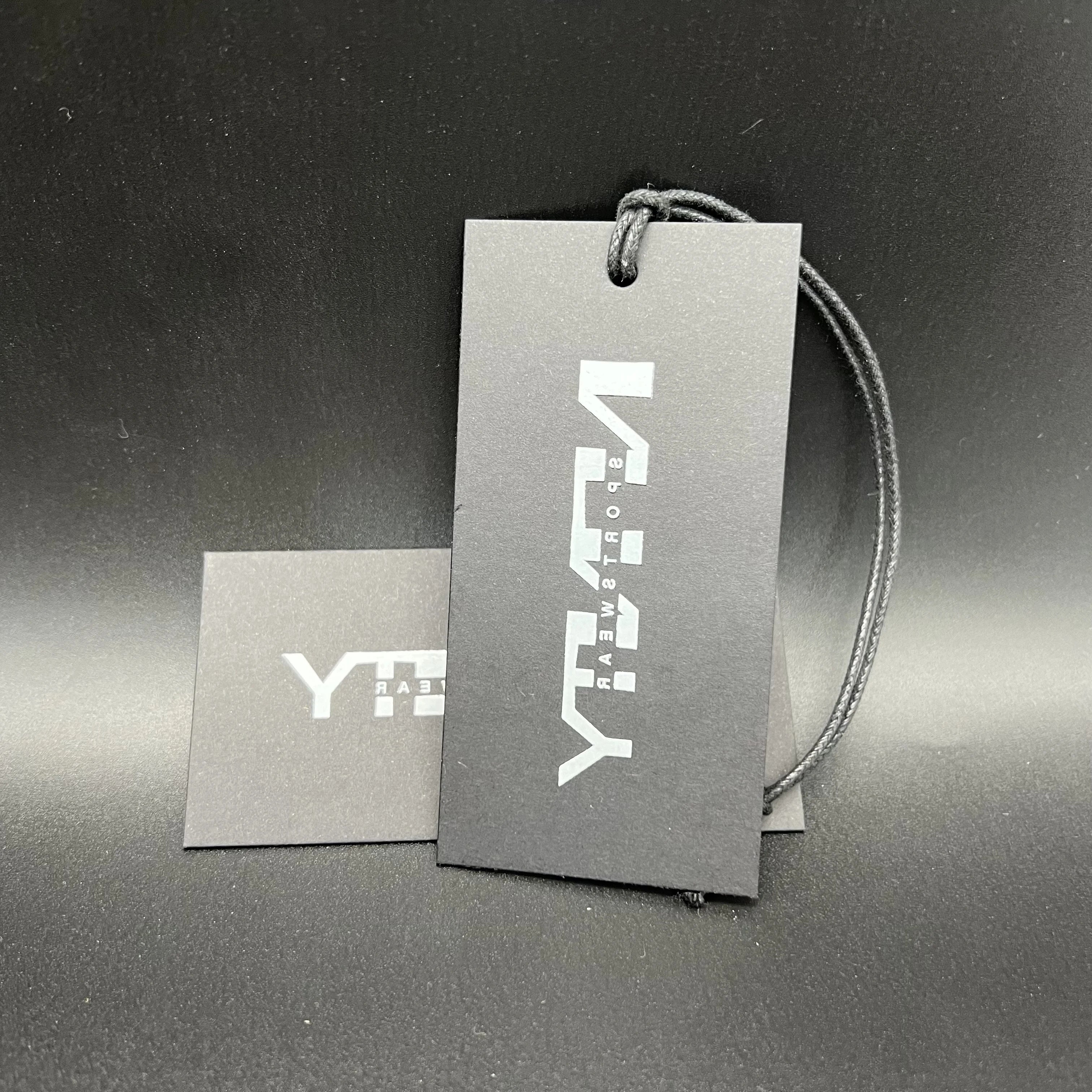 Custom Paper Hang Tags for Your Own Brand Logo Hand Garment Swing Hanging Tag Labels With String for Clothing Pants and Gift