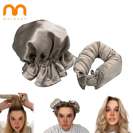 Tiktok Hot Sale Sleep Soft Satin Heatless Curling Rod Headband Bons Curling Stick Big Wave Sleep Lazy Curler Hair Roller Set