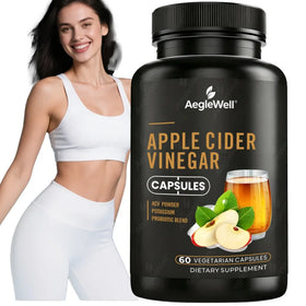 Aegelwell Apple Cider Vinegar Capsules - ACV Capsules Apple Cider Vinegar Supplements for Weight Management