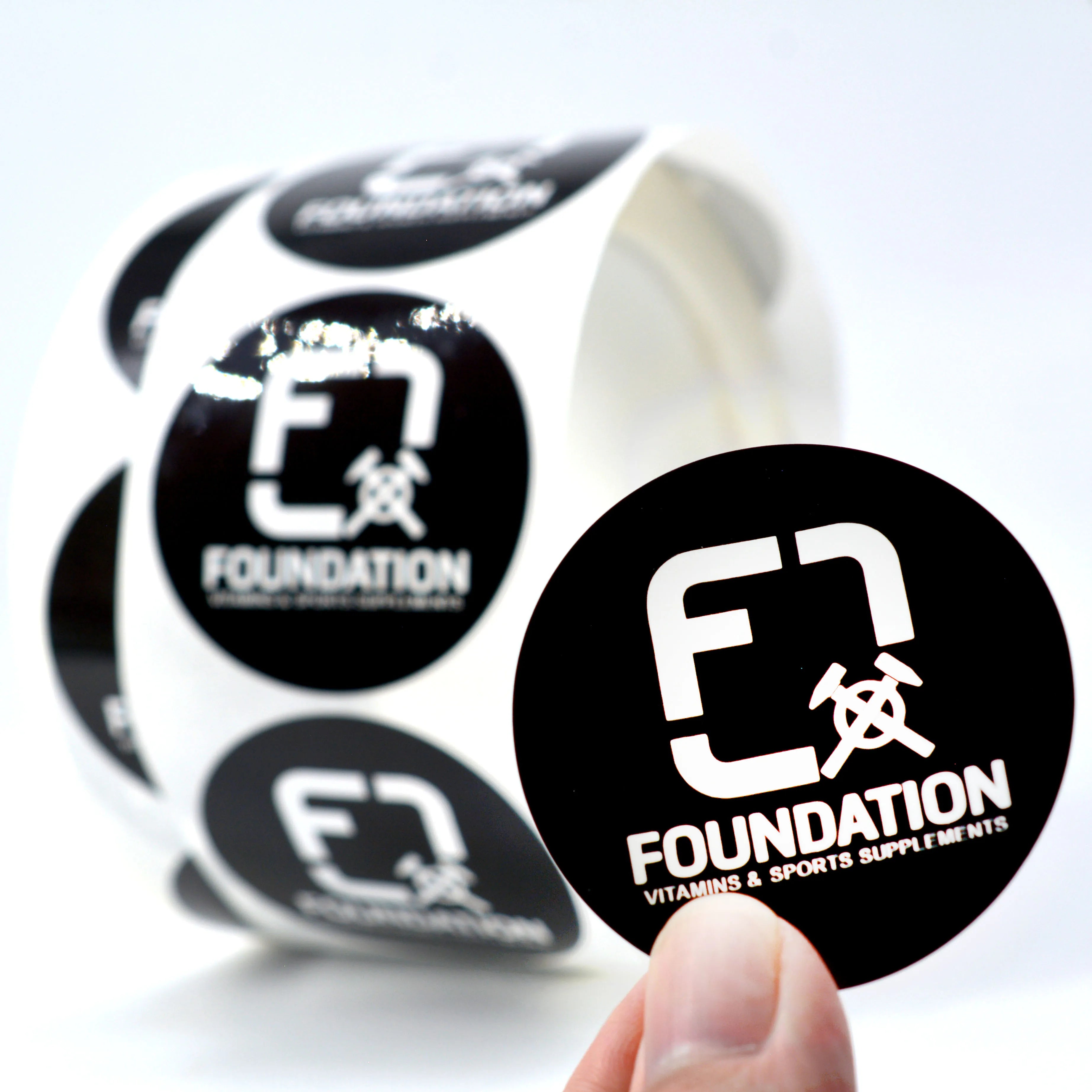 Custom Private logo Circular Stickers Waterproof Vinyl Custom Printed Sticker Rolls