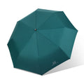 Custom Design Windproof 3-Fold Fully-Automatic Umbrella with Black Coating Panel 190T Nylon Fabric Custom Logo Printing Woqing