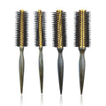 Nylon Laser Round Brush with Wooden Handle Vent Heat Resistant for Dry and Curly Hair Styling