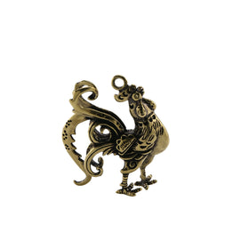 Antique Brass Animal Rooster Pendant Vintage Brass Toy Rooster Brass Animal Rooster Pendant Vintage Brass Toy Rooster