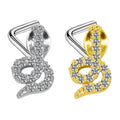 2022 New Hot Sale Snake Piercing Jewelry 316L Stainless Steel L Zircon Snake Nose Ring Piercing For Women
