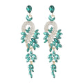 Fashion Exaggerated Alloy Diamonds Luxury Rhinestone Geometric Long  Statement Earrings Luxury Jewelry Women