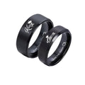 Fashion Classic Stainless Steel Couple Rings Popular Design King Queen crown Wedding Rings Birthday Gift Jewelry