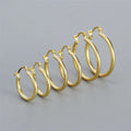 SP Luxury High Quality Fashion Multi Sizes 15/20/25MM Gold Plated 925 Sterling Silver Hollow Big Hoop Huggie Earrings