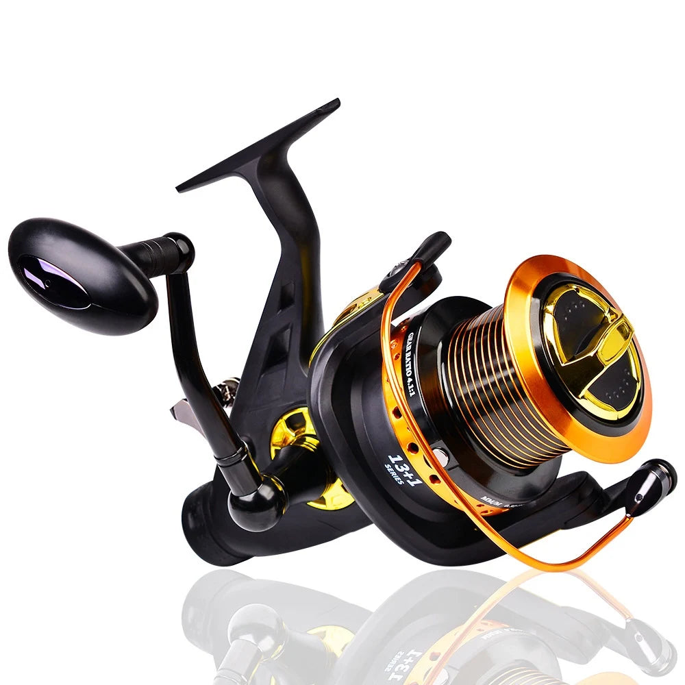 13+1BB Professional Manufacture Spinning Reel Carp Double Brake Design Classic Carp Reels Baratos Carretes Pesca