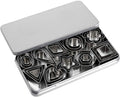 30 Pcs 10 Mini Shapes Stainless Steel Cookie Cutter Set Cake Tools with 10 Shapes Clay Earring Cutters