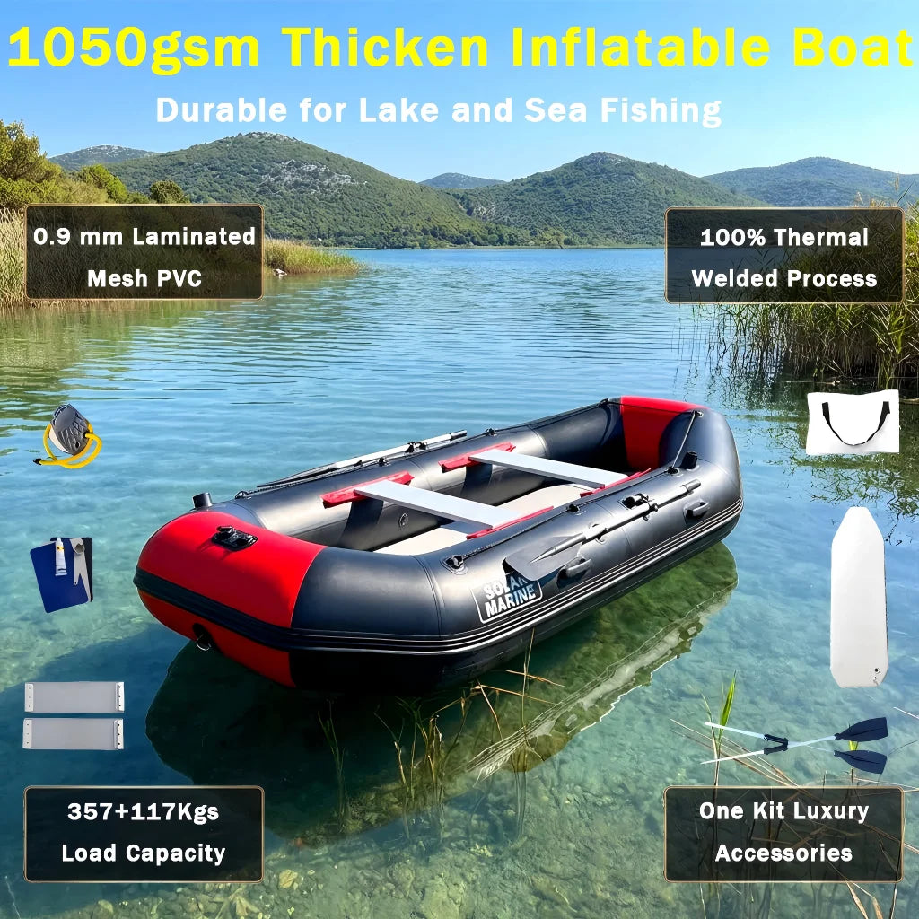 D330 Solar Marine 3.0 M 4-5 Person PVC Fishing Boat Rowing Kayak Inflatable Boat Free Accessories Family Water Entertainment