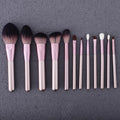 V-12-7 pink Makeup Brush Set Wholesale Wooden Handle Private Foundation Makeup Brush