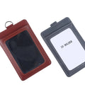 Factory Direct Customizable PU Card Holder with Lanyard for Business Employee or Student ID Badge Edging Work