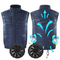 Summer Sleeveless Cooling Fan Vest Polyester Camouflage Fishing Air Conditioned Clothing With Pocket Decoration for Outdoor Use