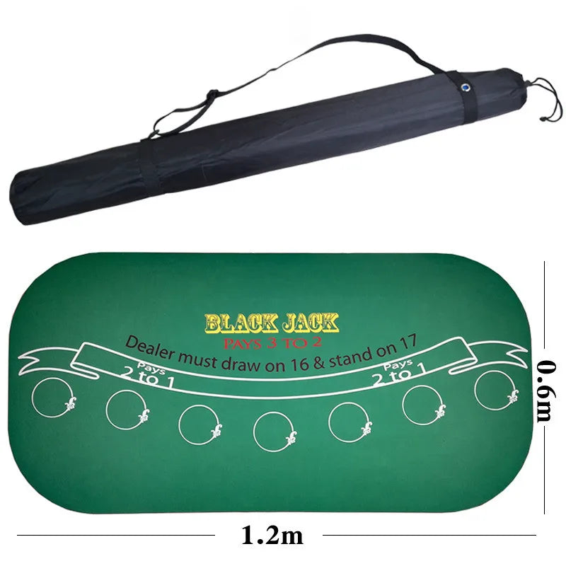 Texas Hold'em Poker Table Mat Poker Gaming Mat Table Cloth Gambling Game Desk Pad