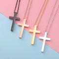Cross Necklace Plated Gold Silver Black Prayer Choker Cross Pendant Necklaces for Men Jewelry Gift Custom OEM Stainless Steel
