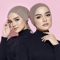 2021 New Soft Modal Adjustable Headband Cotton Jersey Muslim Inner Hijab Stretchy Headscarf Bonnet  Under Hijab Femme Head Wraps