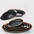 Black Matte Dinner Plate New Design Unbreakable Melamine Charger Serving Dishes Plates for Restaurant