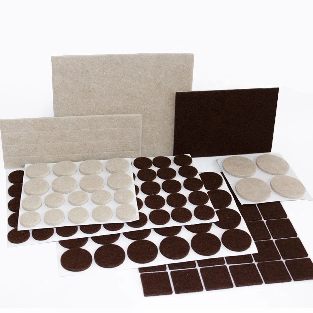 Two Colors Pack 133 Pieces Premium Furniture Feet Felt Pads for Your Hardwood Floor
