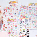 Nekoni Glitter Stickers Animal Laser Decal Sticker Pig Shiba Inu Dog Bear Elephant Panda Bunny Rabbit Cute Scrapbooking Stickers
