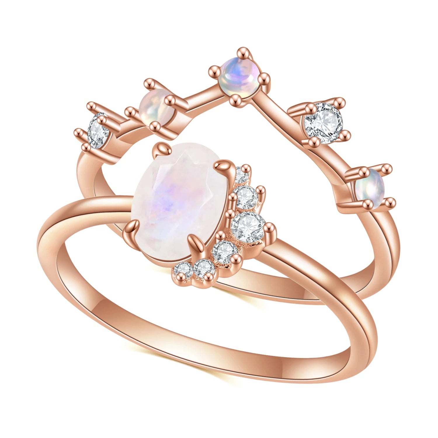 OL0892 OL0952 Abiding Fine Jewelry Wholesale Natural Gemstone Custom Women Sterling Silver Wedding Ring Sets
