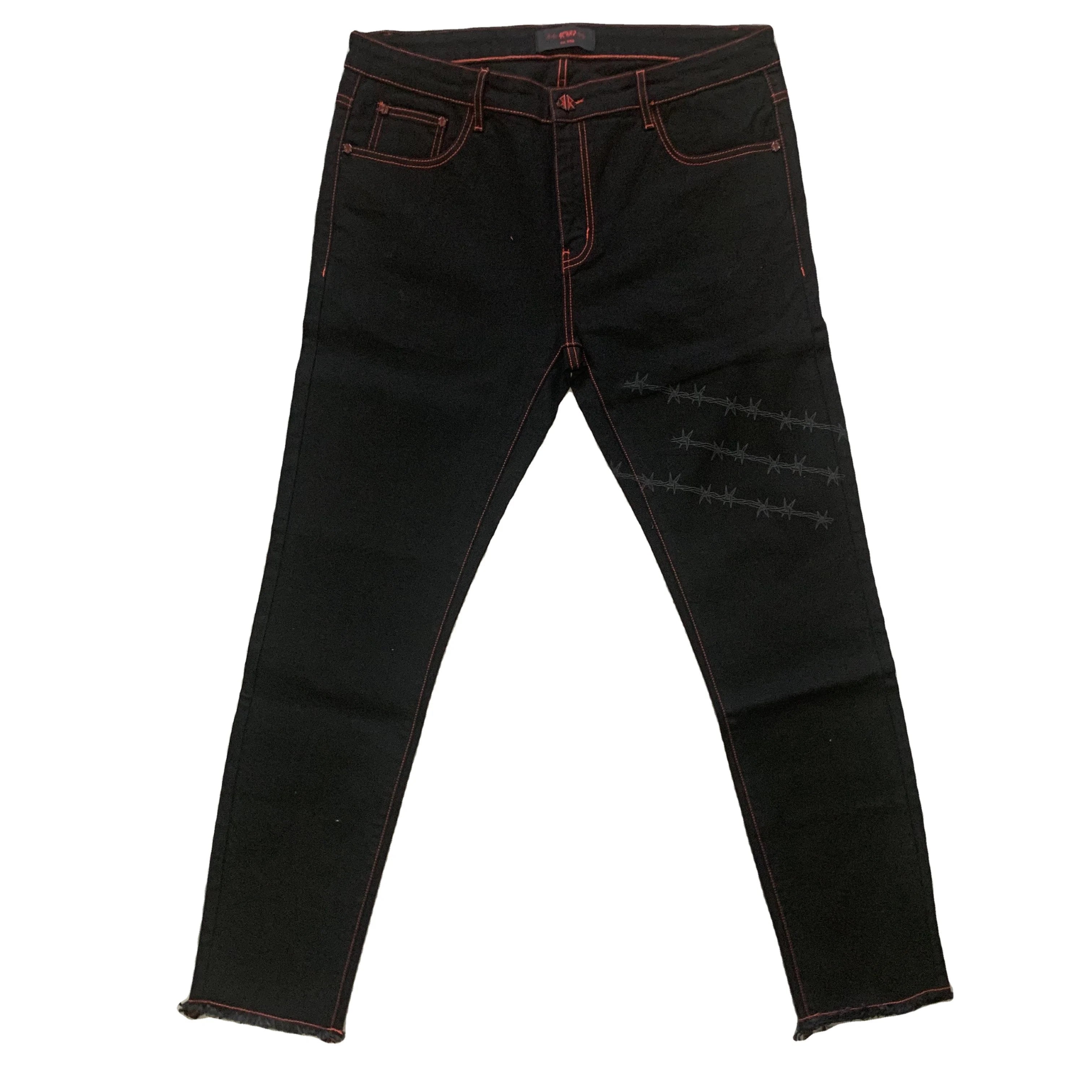 DENIMGUYS Streetwear Men's Denim Pants Men Fashion Outdoor Casual Laser Print Mens Jeans