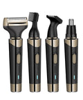 4 in 1 Multifunctional Mini Electric Razor Set USB Charging Stainless Steel Triple Blade Nose Hair & Sideburn Trimmer
