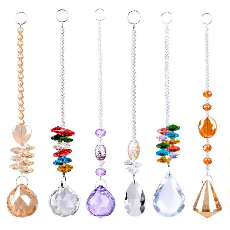 Sparkling Hanging Crystal Suncatcher Chandelier Prism Parts Crystal Christmas Decoration Crystal Suncatcher