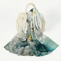 Custom Fashion Headwraps Women Silk Scarves Luxury Mulberry Silk Hijab Muslim Ultralight Ladies Scarf Digital Print
