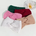 Wholesale Woolen Yarn Knitted Gradient Color Knot Cross Headband Women Vintage Hair Bands Stripe Simple Party Hair Accessories